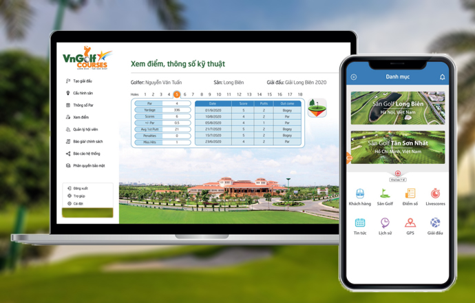 Thiết kế và lập trình ứng dụng VnGolf Course - Ứng dụng sân golf Long Biên, Tân Sơn Nhất